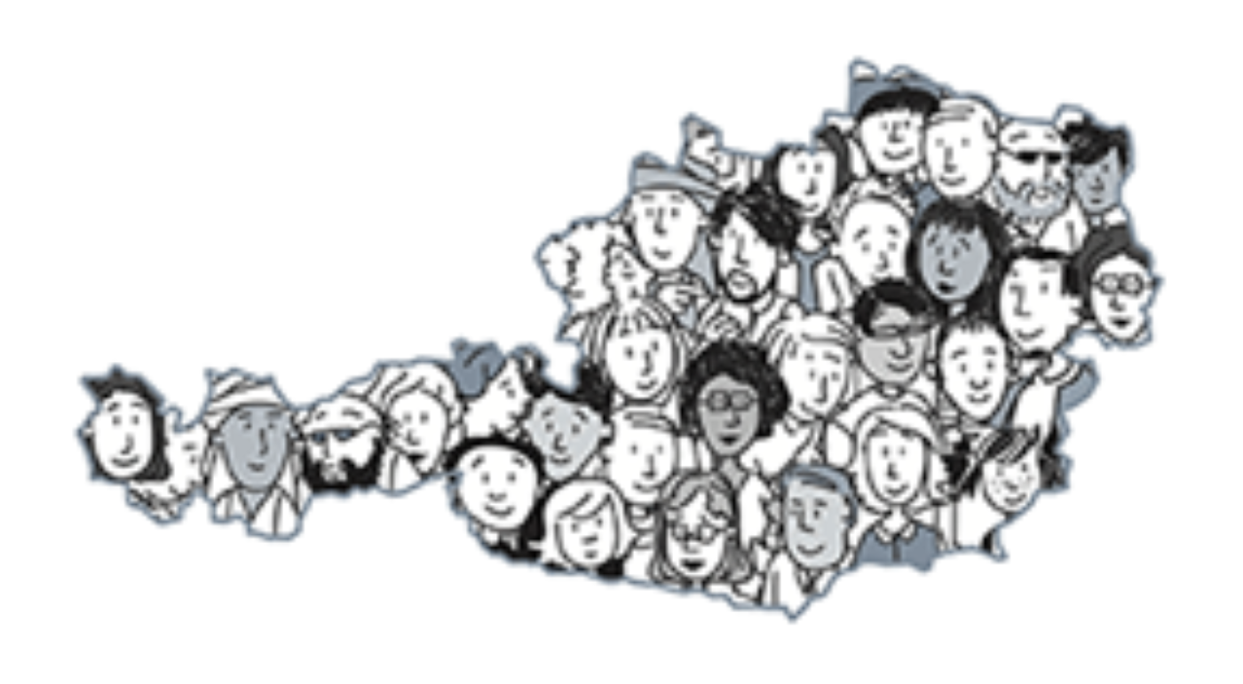 An illustration symbolising that everyone has the same rights in Austria