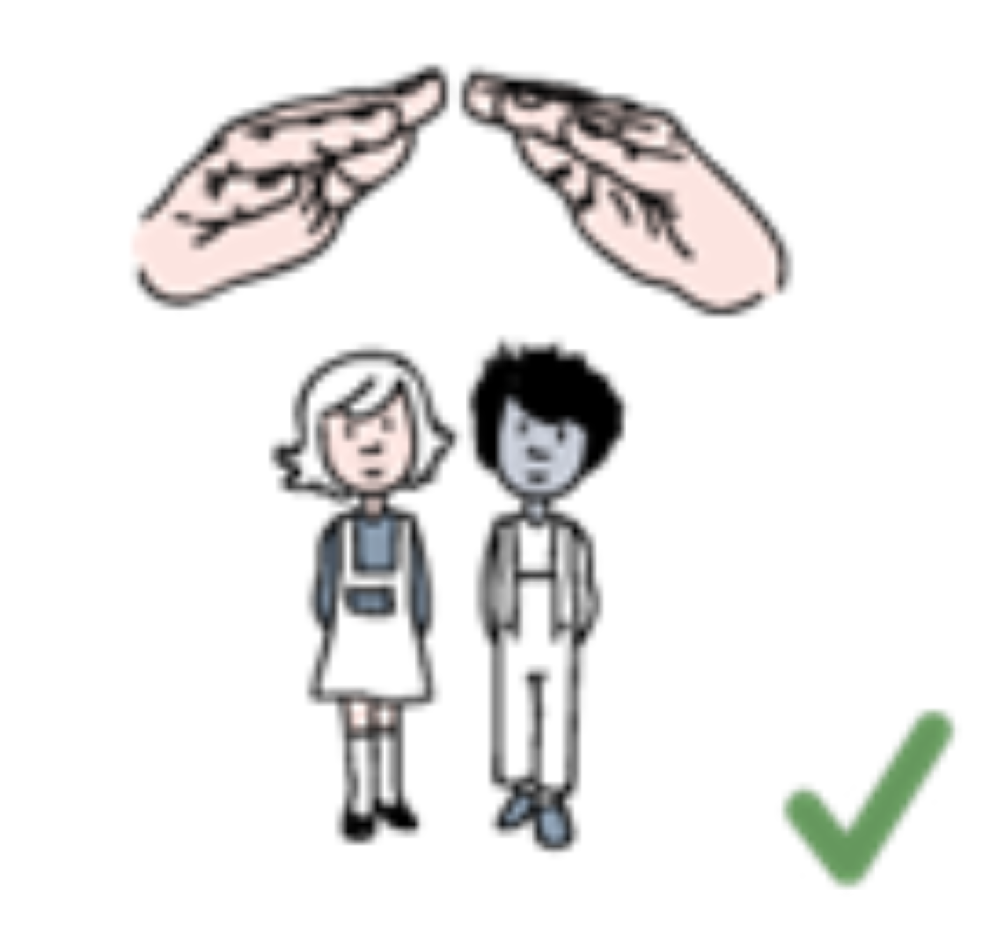 An illustration symbolising that the state especially protects children.